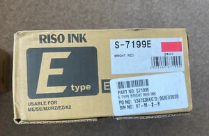Riso S-7199E Type -E Bright Red Ink Boxed Sealed. - Picture 1 of 1