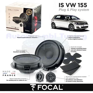 Casse Altoparlanti Ant FOCAL plug e play IS VW 155 100w per VW GOLF VII 7 - Imagen 1 de 11