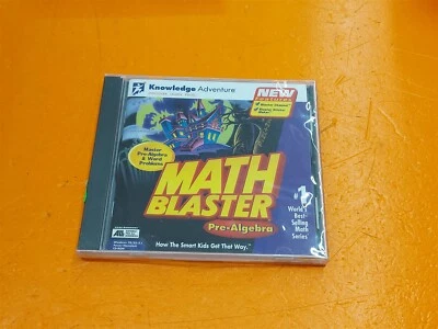⭐️⭐️⭐️⭐️⭐️ NEW Davidson Math Blaster PRE-Algebra & Word Problems CD ROM - Image 1 of 3