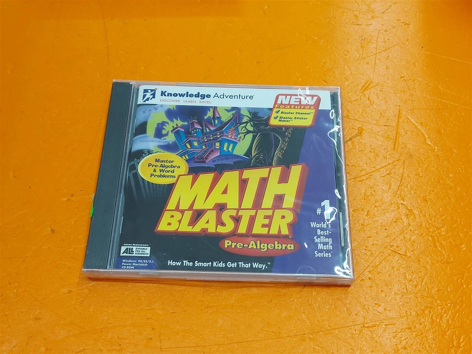 ⭐️⭐️⭐️⭐️⭐️ NEW Davidson Math Blaster PRE-Algebra & Word Problems CD ROM - Image 1 of 3