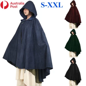 Party Medieval Stage Cloak Cosplay Cape Gothic Long Cape Halloween Women Costume - Picture 1 of 8