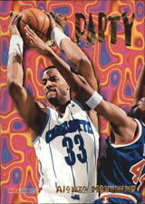 1995-96 Hoops Block Party Charlotte Hornets Basketball Card #7 Alonzo Mourning