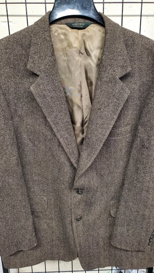 Blazer Abrigo Deportivo Nordstrom Para Hombres Chaqueta Informal 2 Botones Talla 44R Traje de Tweed De Colección Foto 1 de 4