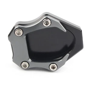 Seitenständer Pad Verlängerungs Für Kawasaki VERSYS 650 2010-16 CNC Grau - Picture 1 of 3