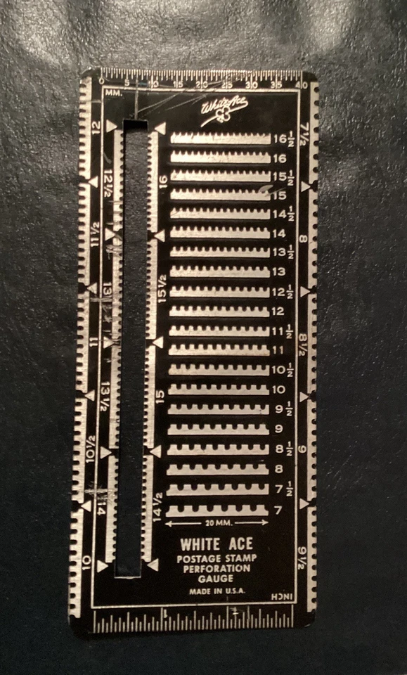 Estampillas postales vintage de as blanco calibre de estampilla de perforación - Imagen 1 de 1