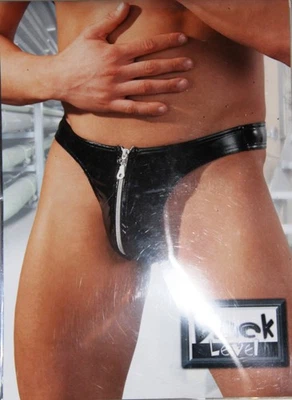 Lackstring + Lackpants Black Level Gr. M-L schwarz Neu Fetisch Lackslip Lackhose - Bild 1 von 4