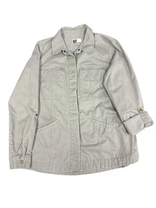 KUT from the Kloth Military Style Khaki Women’s Jacket Cotton Button Size Large - Picture 1 of 4