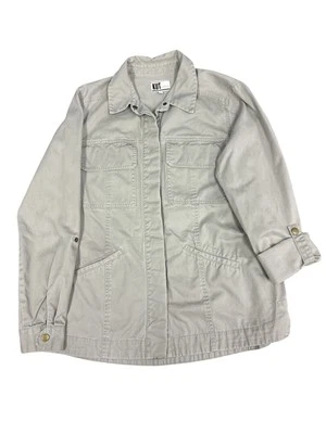 KUT from the Kloth Military Style Khaki Women’s Jacket Cotton Button Size Large - Image 1 of 4