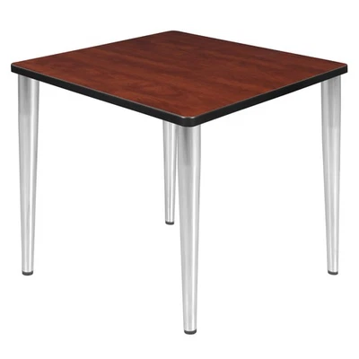 Regency Kahlo 30 in. Square Breakroom Table Top Black Tapered Legs - Image 1 of 4