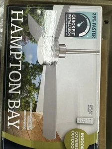 Hampton Bay X4722 Dorsey 36 in CCT LED Indoor/Outdoor Brushed Nickel Ceiling Fan - Picture 1 of 3