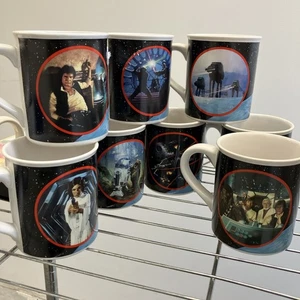 8er SET STAR WARS 10TH ANN GEDENKTASSEN HAMILTON SAMMLUNG 1988 VADER - Bild 1 von 4