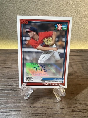 2021 Topps Pro Debut - Tanner Burns - #PD-180 Prospect Auto INDIANS - Image 1 of 2
