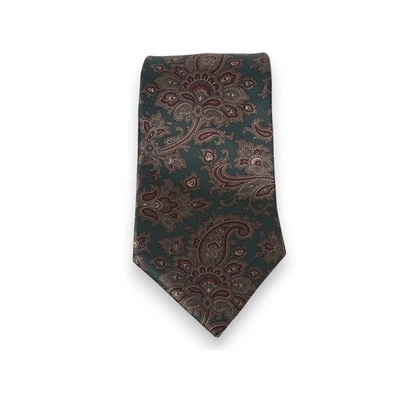 Oscar de la Renta Couture шелковый велюровый галстук с узором пейсли - мужской дизайнерский галстук - Изображение 1 из 4