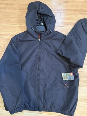 Ozark Trail Men’s Black Rain Jacket Size XL Water Resistant Hooded Lined NWT - Image 1 of 4