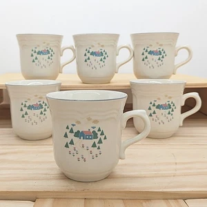 Sango Home Sweet Home Vintage Stoneware Mug Set of 6 10oz Indonesian 1987 - Picture 1 of 4