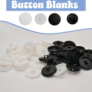 Self Cover Buttons Aluminium & Plastic Back DIY Sewing Craft 11–31mm 50/100pcs - Picture 1 of 11