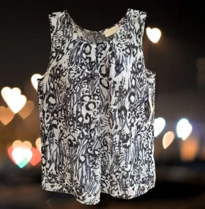 Blusa Top Bobbie Brooks Para Mujer Sin Mangas Negra Blanca Talla S - Imagen 1 de 11