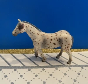 2004 Papo Brown White Appaloosa Spotted Horse Figure Figurine Animal Toy - Picture 1 of 16