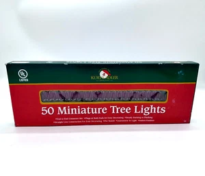 Kurt Adler 50 Miniature Tree Lights Pink Bulb Green Wire ~ Model CSC-50 - Picture 1 of 8