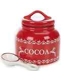 Southern Living Christmas Fair Isle Cocoa Canister with Spoon New! NWT