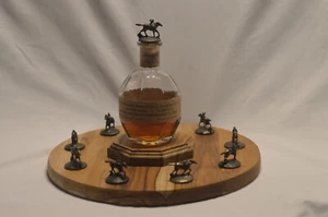 Solid Teak Blanton's Bourbon Lighted Cork Display Whiskey Handmade - Picture 1 of 12