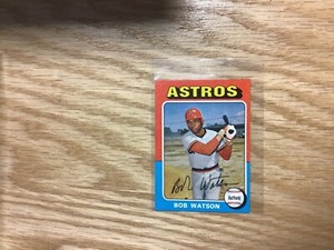 1975 Topps Baseball Bob Watson Houston Astros Mini Card #227 