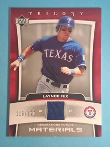 2005 Upper Deck Trilogy Materials Jersey Relic RC Laynce Nix #FU-LN 116/120 ⚾ - Picture 1 of 2