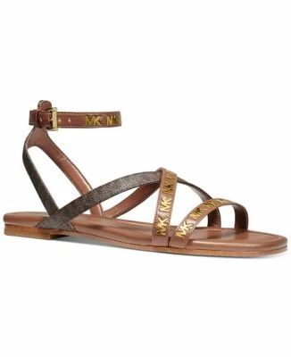 SANDALIAS GLADIADOR Michael kors tasha equipaje mk logotipo dorado ee. uu. 11 me encantan los zapatos Foto 1 de 4