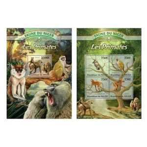 Primates Stamp Bundle of 2 Galago Senegalensis Souvenir Sheet MNH #2125-2128 - Picture 1 of 14