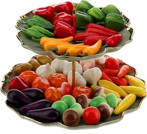 Gresorth 70 PIEZAS MINI Verduras Falsas Ajo Artificial, Maíz, Pimienta, Calabaza, C - Imagen 1 de 6