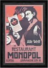 Restaurant Monopol Leipzig Bergmuller Spesiekarte Kunstdruck Fakswerbung 178