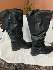 JACLYN SMITH ERICA 30616 BLACK SLOUCHY BOOTS - SIZE 8 - NEW WITH BOX AND TAGS - Picture 1 of 7