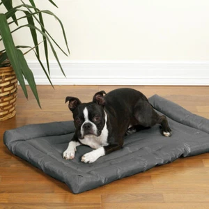 Charcoal Dog Beds Water Resistant Nylon Crate Mat Indoor Outdoor Use Pick Size - Picture 1 of 12