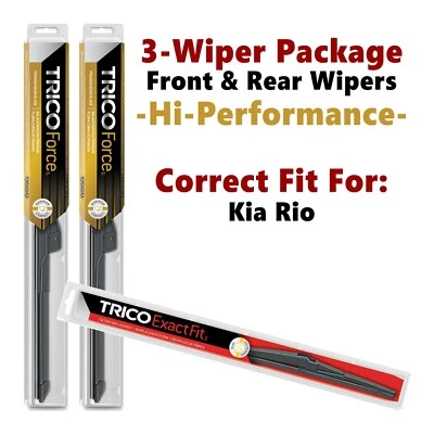 Wipers 3-pk Hi-Performance fits 2006-2011 Kia Rio 25220/160/14A Foto 1 de 4