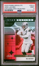 2020 PANINI ABSOLUTE STAR GAZING SPECTRUM RED JOSH JACOBS PSA 9 MINT /100