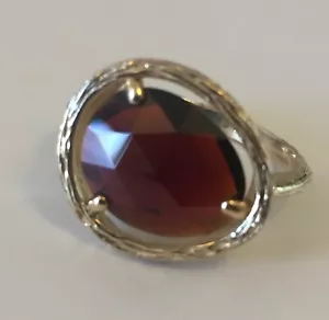14kt Yellow Gold Genuine Rose Cut Garnet Ring New Size 5.5 - Picture 1 of 10