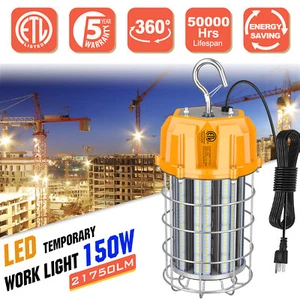 LED Temporary Work Light 150W 22,500lm Outdoor Construction Job Site Lighting - Picture 1 of 18