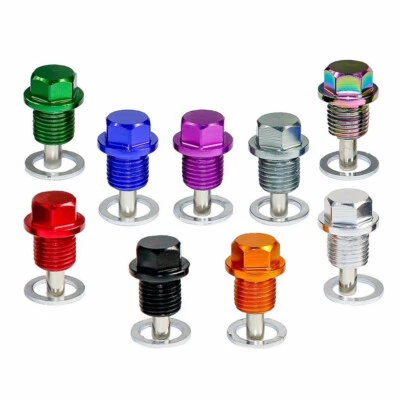 Kit de porca de cárter de drenagem de óleo de motor magnético M14×1.5MM parafuso parafuso drenagem de óleo - Imagem 1 de 4