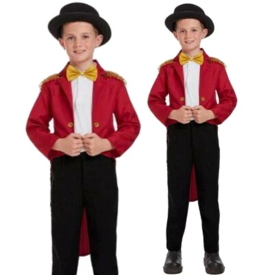 HENRBANDT Circus Ringmaster Showman Child Kids World Book Day Jacket To Fit Ages 4-12 yrs