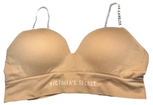 Victoria's Secret Push-up-Bralette Damen groß beige bügellos Halb Logo Träger - Bild 1 von 16