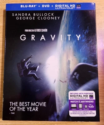 Gravity (Blu-ray, 2013, Widescreen + DVD + Digital HD) Sandra Bullock - Image 1 of 2