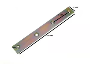 Flat Mending Repair Connector Joining Plate 150mm X 19mm YZP ( Pack 4 ) - Picture 1 of 1