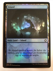 MTG Adventures In The Forgotten Realms Island Foil 266/281 NM - Picture 1 of 2