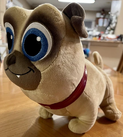 DISNEY Store Pug ROLLY Puppy Dog Pals Plush Stuffed Animal Toy Blue Eyes 12” G3 Cover
