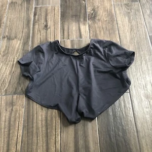 victorias secret sport gray crop top open back size small - Picture 1 of 4