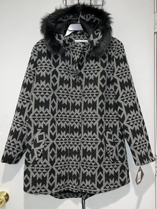 Ava & Viv Jacket Coat Plus Size Hooded X Gray Women's - Picture 1 of 6