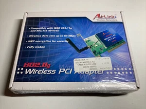 NEUF - Adaptateur PCI réseau sans fil Airlink AWLH3025 802.11b/g 54Mbps 2,4 GHz - Photo 1/2