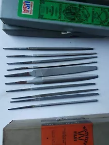 10x Nicholson WILTSHIRE Hand Files:4" Flat half Round Square Smooth Coarse 2nd c - Picture 1 of 3