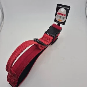 KONG Ultra Durable Red Medium Neoprene Padded Adjustable Handle Dog Collar Belt - Picture 1 of 8