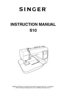 Singer S10 Sewing Machine/Embroidery/Serger Owners Manual Reprint - Picture 1 of 1
